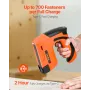 VEVOR Cordless Brad Nailer, 2-i-1 sømpistol hæftepistol, 18 gauge 15 mm, batteridrevet, med 1000 stk hæfteklammer og 1000 stk