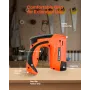 VEVOR Cordless Brad Nailer, 2-in-1 Nail Gun Staple Gun, 18 Gauge 15 mm, Battery Powered, with 1000 Pcs Staples and 1000 Pcs Nail