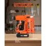 Cordless Brad Nailer, 2-in-1 Nail Gun Staple Gun, 18 Gauge 15 mm, Includes 1000 Pcs Staples and 1000 Pcs Nails, with Battery and
