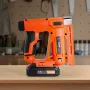 VEVOR Cordless Brad Nailer, 2-i-1 sømpistol hæftepistol, 18 Gauge 15 mm, Inkluderer 1000 stk hæfteklammer og 1000 stk søm, med