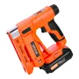 VEVOR Cordless Brad Nailer, 2-in-1 Nail Gun Staple Gun, 18 Gauge 15 mm, Includes 1000 Pcs Staples and 1000 Pcs Nails, with Batte