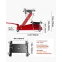 VEVOR Low Profile Floor Jack, 2200 lbs / 1 Ton Lifting Capacity Telescoping Transmission Floor Jack, 18.5-70 in Lifting Height, 