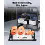 1U Server Rack Shelf, 4 PCS, 22.68 kg Max Load-Bearing Vented Cantilever, Wall Mount or Rack Mount Shelf with Tray, 254 mm Depth