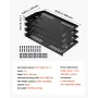 1U Server Rack Hylde, 4 STK, 22,68 kg Maks