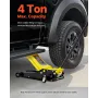 VEVOR Low Profile Floor Jack, 4 Ton Capacity, Steel Racing Floor Jack with Dual Pistons Quick Lift Pump, Hydraulic Trolley Car L