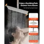 Shower Faucet Set, 305 mm Ceiling Mount Rainfall Shower System with 152 mm Wall Mount Head and 4 in 1 Handheld Spray, Rotatable 