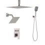 VEVOR Shower Faucet Set, 305 mm Ceiling Mount Rainfall Shower System with 152 mm Wall Mount Head and 4 in 1 Handheld Spray, Rota