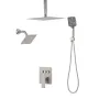Shower Faucet Set, 305 mm Ceiling Mount Rainfall Shower System with 152 mm Wall Mount Head and 4 in 1 Handheld Spray, Rotatable 