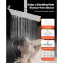 Shower Faucet Set, 254 mm Ceiling Mount Rainfall Shower System with 6 Body Jets and 2 in 1 Handheld Spray, Rotatable 3-Function 