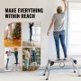 Folding Work Platform, 330 lbs Load Capacity, Aluminum Drywall Stool Ladder, Heavy Duty Work Bench w/ Non-Slip Feet, Ideal for W