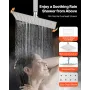 VEVOR Shower Faucet Set, 305 mm Thermostatic Ceiling Mount Rainfall Shower System with 152 mm Wall Mount Head and 2 in 1 Handhel
