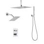 Shower Faucet Set, 305 mm Thermostatic Ceiling Mount Rainfall Shower System with 152 mm Wall Mount Head and 2 in 1 Handheld Spra