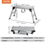 Foldning af arbejdsplatform, 330 lbs belastningskapacitet