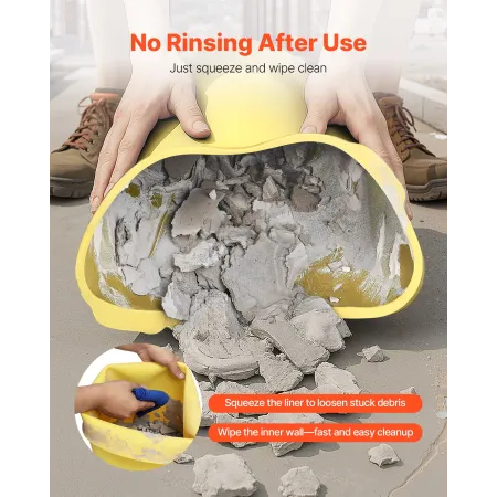 VEVOR 2 Stk 18,9L spandforing til betonblanding, genanvendelig silikonemørtel spandforing til thinset maling betonepoxyblanding,