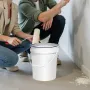 2 Pcs 18.9L Bucket Liner for Concrete Mix, Reusable Silicone Mortar Bucket Liner for Thinset Paint Concrete Epoxy Mixing, Heavy-