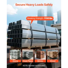 VEVOR Steel Strapping Coil, 19 mm x 0.55 mm x 500 m, Metal Strapping Banding Roll Withstands Harsh Environment, 771 kg Break Str