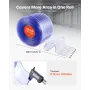 Clear PVC Strip Curtain, 45.7 m Length x 30.5 cm Width, Ribbed Plastic Door Strip Bulk Roll, Walk in Freezer Cooler Curtain Stri