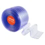 Clear PVC Strip Curtain, 45.7 m Length x 30.5 cm Width, Ribbed Plastic Door Strip Bulk Roll, Walk in Freezer Cooler Curtain Stri