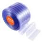 Clear PVC Strip Curtain, 45.7 m Length x 30.5 cm Width, Ribbed Plastic Door Strip Bulk Roll, Walk in Freezer Cooler Curtain Stri