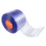 Clear PVC Strip Curtain, 45.7 m Length x 30.5 cm Width, Ribbed Plastic Door Strip Bulk Roll, Walk in Freezer Cooler Curtain Stri