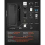 Indoor Grow Tent Kit, 80 x 80 x 180 cm, Indoor Plant Tent with Full Spectrum LED Grow Light & Ventilation System, 600D High Refl