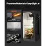 Indoor Grow Tent Kit, 80 x 80 x 180 cm, Indoor Plant Tent with Full Spectrum LED Grow Light & Ventilation System, 600D High Refl