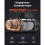 Electric Winch, 6100 kg Load Capacity, 12V DC Truck Winch with Φ9.5 mm x 24 m Steel Rope, Wireless & Wired Remote Control, IP55 