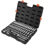 VEVOR Socket Set, 76 Pieces, 9.5 mm Drive Socket and Ratchet Set, SAE and Metric, Deep and Shallow, Mechanic Tool Kit with Acces
