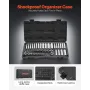 Socket Set, 46 Pieces, 6.4 mm Drive Socket Tool Set, SAE and Metric Size, Deep and Standard, Mechanic Tool Kit with Storage Case