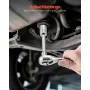 Socket Set, 27 Pieces, 6.4 mm Drive Socket and Ratchet Set, SAE and Metric, Mechanic Tool Kit with Ratchet Wrench, Extension Bar
