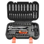 VEVOR Socket Set, 70 Pieces, 6.4 mm Drive Socket and Ratchet Set, SAE and Metric, Deep and Shallow, Mechanic Tool Kit with Bits,