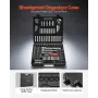 Socket Set, 149 Pieces, 9.5 & 6.4 & 12.7 mm Drive Socket and Ratchet Set, SAE and Metric, Deep and Shallow, Mechanic Tool Kit wi