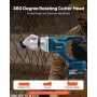Metal Shear, Sheet Metal Cutter Cordless with 360-Degree Pivoting Head, Double Blades, 25000 RPM Speed, Cuts 1.22 mm Galvanized 