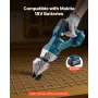 VEVOR Metal Shear, Sheet Metal Cutter Cordless with 360-Degree Pivoting Head, Double Blades, 25000 RPM Speed, Cuts 1.22 mm Galva