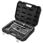 Socket Set, 86 Pieces, 9.5 & 6.4 & 12.7 mm Drive Socket and Ratchet Set, SAE and Metric, Mechanic Tool Kit with Ratchet Wrench, 