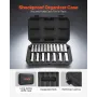 Socket Set, 18 Pieces, 12.7 mm Drive Socket Tool Set, Metric Size from 10 to 27 mm, Mechanic Tool Kit with Storage Case, Clear M