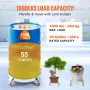 2PCS 208.2 L Heavy Duty Drum Dolly, 453.6 kg Load Capacity, Barrel Dolly Cart Drum Caddy, Non Tipping Hand Truck Capacity Dollie