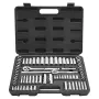 VEVOR Socket Set, 69 Pieces, 9.5 & 6.4 mm Drive Socket and Ratchet Set, SAE and Metric, Deep and Standard, Mechanic Tool Kit wit