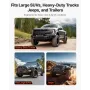 Electric Winch, 6100 kg Load Capacity, 12V DC Truck Winch with Φ9.5 mm x 26 m Synthetic Rope, Wireless & Wired Remote Control, I
