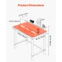 Acrylic Table, 2 Tiers Clear Office Desk with Monitor Stand, Acrylic Study Computer Desk, Modern Side End Table Nightstand for B