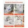 Acrylic Table, 2 Tiers Clear Office Desk with Monitor Stand, Acrylic Study Computer Desk, Modern Side End Table Nightstand for B