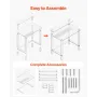 Acrylic Table, 2 Tiers Clear Office Desk with Monitor Stand, Acrylic Study Computer Desk, Modern Side End Table Nightstand for B