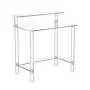 Acrylic Table, 2 Tiers Clear Office Desk with Monitor Stand, Acrylic Study Computer Desk, Modern Side End Table Nightstand for B