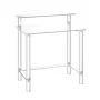 Acrylic Table, 2 Tiers Clear Office Desk with Monitor Stand, Acrylic Study Computer Desk, Modern Side End Table Nightstand for B
