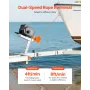Electric Boat Winch, 12V DC 300W, Reversible Electric Trailer Winch for Boats Up to 900 kg, Power-in, Power-Out, and Freewheel O