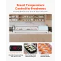 Sushi Vitrineskab Køleskab, 62L Commercial Sushi Case, 6-Pandes