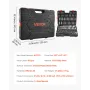 Socket Set, 163 Pieces, 9.5 & 6.4 & 12.7 mm Drive Socket Tool Set, SAE and Metric, Deep and Standard, Mechanic Tool Kit with Sto