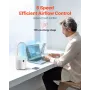 Desk Fan Bladeless, 12.99 Inch Portable Desk Fan, 6-Speed USB Quiet Cooling Small Tower Fan with Rechargeable Battery, Easy to C