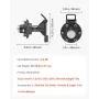 Shipping Container Wheels 6-Lug Wheels Kit, Heavy Duty Shipping Container Axle with Ratchet Tie Down-Moves 6 m-12 m, Secure Tran
