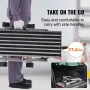 Folding Work Platform, 299.4 kg Load Capacity, Aluminum Drywall Stool Ladder, Heavy Duty Work Bench w/ Non-Slip Feet, Ideal for 